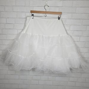 Grace Karin White Chrinoline Petticoat Slip Skirt